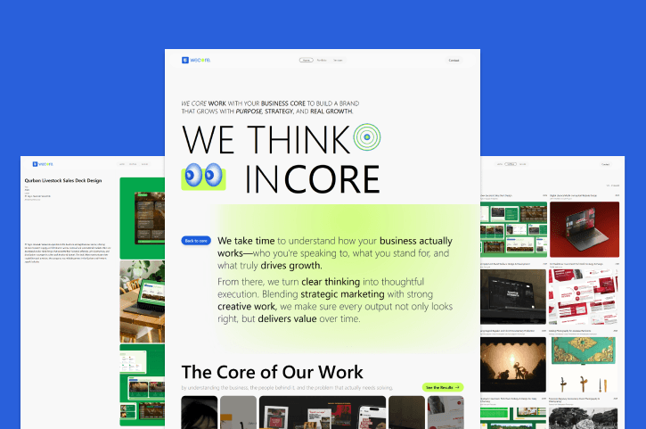 Professional Agency Company Profile for We Core